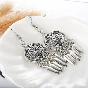 Vintage Boho Earrings Long drop tassel jewelry